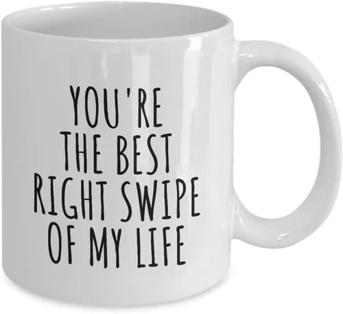 Vista 2 de Taza deslizada hacia la derecha Regalo divertido para novio novia novio novia en línea Fechado Aplicación Idea de regalo Fecha de aniversario Cita