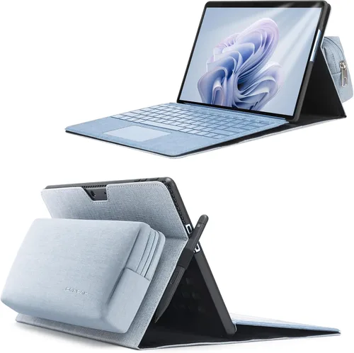Vista 9 de Omnpak Microsoft Surface Pro 11/10/9 - Funda protectora ligera, múltiples ángulos, soporte para lápiz capacitivo, diseñada para Surface 11ª edición