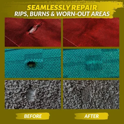 Vista 3 de Kit de reparación de telas y alfombras Coconix Repara rasgaduras, agujeros y quemaduras en tapicería de tela y alfombra, alfombras y ropa