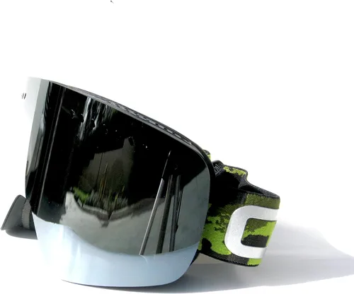 Vista 2 de CRG Sports Gafas de snowboard 100% protección UV, sin marco, gafas de esquí para hombres, mujeres y adultos