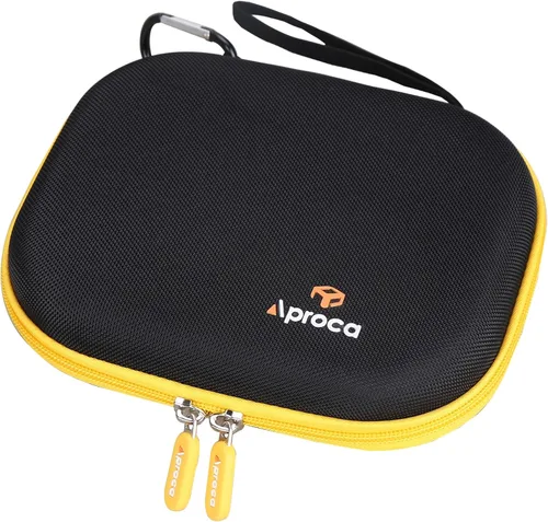 Vista 8 de Aproca Funda compatible con auriculares Bluetooth 2 en 1 con banda para el cuello DEWALT resistente magnético/negro, bolsa de almacenamiento