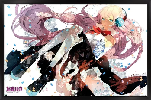 Vista 8 de Trends International Hatsune Miku - Póster de pared de Megurine Luka, 22.4 pulgadas de largo x 14.7 pulgadas, versión enmarcada en madera de granero