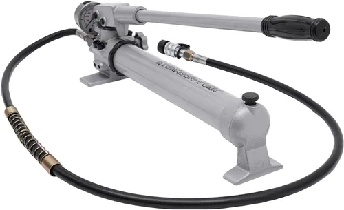 Vista 10 de Bomba de mano hidráulica 10T 10000Psi Tipo Separado Kit de bomba hidráulica manual de Ram con mango antideslizante Bolas de acero y anillo