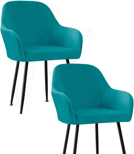 Vista 33 de Fundas protectoras de terciopelo elástico para sillas de comedor con brazos y respaldo curvado pequeño, juego de 6/4/2 para cocina, oficina, hogar