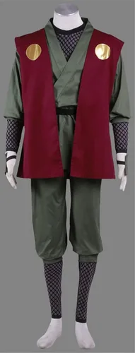 Vista 4 de ZNZXYCOS Conjunto de kimono de anime rojo y verde para adultos, talla estadounidense, para Halloween, cosplay, disfraz para hombre