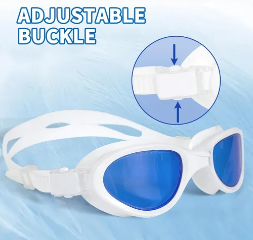 Vista 5 de Body+ Gafas de natación, gafas de natación de visión amplia para adultos, hombres y mujeres, antivaho sin fugas, transición o lentes polarizados