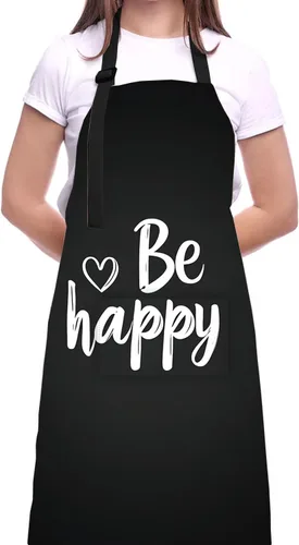 Vista 8 de Delantal de cocina para el hogar, cocina, horneado, jardinería, para mujeres y hombres, con bolsillos, delantal impermeable, 32 x 28 pulgadas