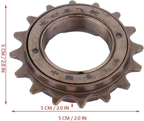 Vista 6 de Focket Bicicleta de rueda libre de una sola velocidad, 16 dientes Cassette Metal Freewheel