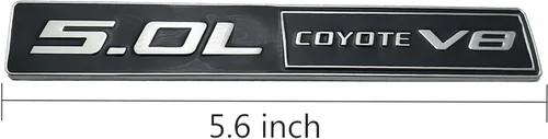 Vista 2 de 2 emblemas de Coyote v8 de 5.0L, calcomanías 3D para maletero de motor, compatibles con automóvil (negro y blanco)