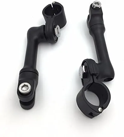 Vista 4 de XKMT-Kit de montaje de clavijas de carretera ajustables en ángulo largo negro compatible con bicicleta con tubo de marco de protector de motor
