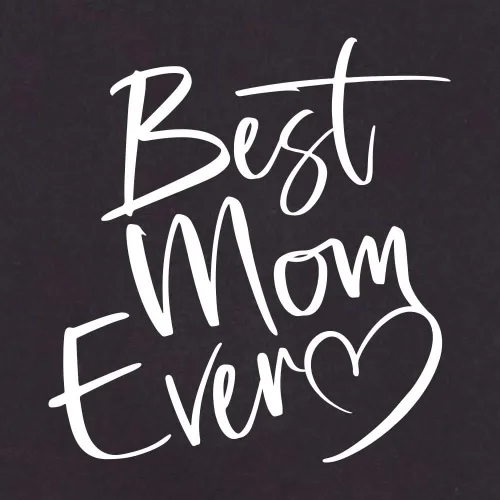Vista 4 de Go All Out Script Best Mom Ever Heart Idea - Camiseta con cuello en V para mujer
