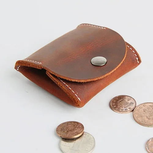 Vista 8 de Generic Bolsa vintage para monedas bolsa de cuero duradera y compacta, mini billetera de bolsillo, cierre a presión, bolsa de cambio de cuero