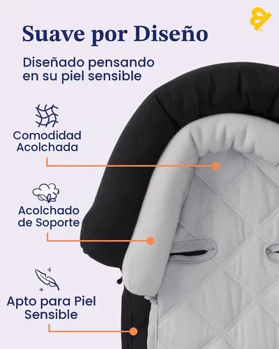 Vista 5 de Travel Bug GoldBug - Soporte de cabeza para asiento de coche 2 en 1, color negro