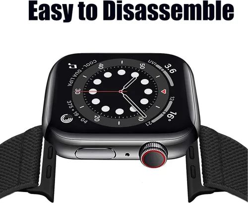 Vista 2 de Paquete de 8 correas elásticas deportivas de repuesto compatibles con IWatch de 1.496 pulgadas/1.575 pulgadas/1.614 pulgadas/1.654 pulgadas/1.732
