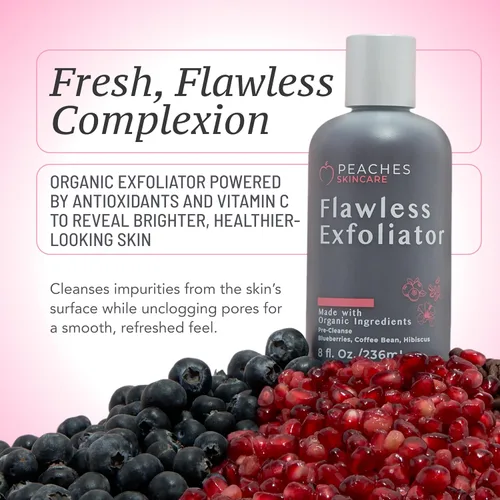 Vista 2 de Exfoliante facial vegano – Exfoliante facial diario suave con arándano, grano de café y vitamina C – Exfoliante facial para una piel suave
