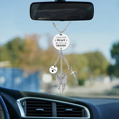 Vista 6 de Regalos conmemorativos para hermanos para mujeres y hombres, accesorios para colgar en el automóvil, regalo de condolencias, regalos conmemorativos
