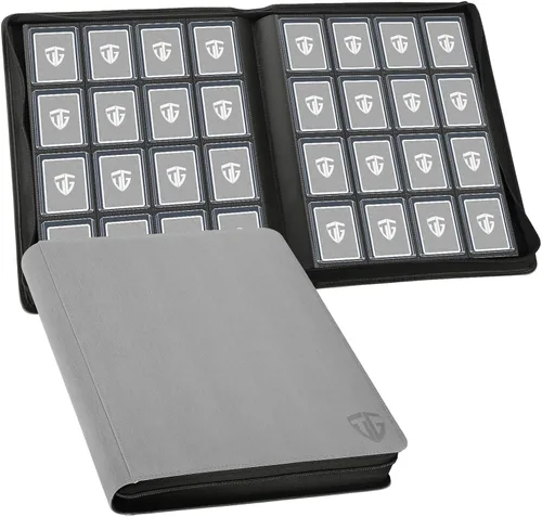 Vista 24 de Carpeta Toploader, Contiene 216 Toploaders, Carpeta de 9 Bolsillos Top Loader con Fundas para Toploaders Rígidos de 3"x4" Fundas Duras, Carpetas Top