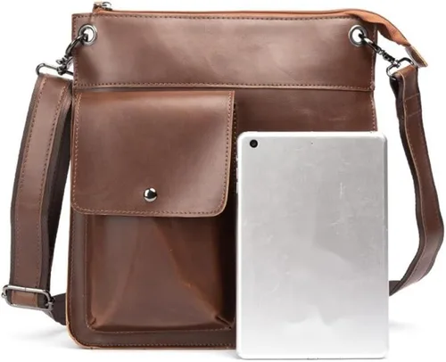 Vista 2 de FELTECHELECTR 1pc Messenger Bag Single- Shoulder Zipper Pouch Portable Tool Bag Mens Sling Bag Single- Shoulder Bag Mens over The Shoulder Bag