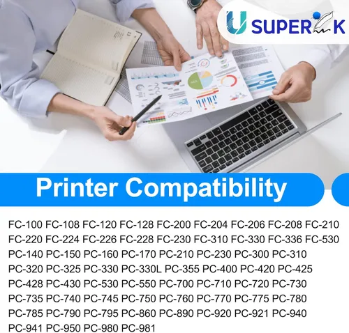 Vista 2 de USUPERINK Paquete de 2 cartuchos de tóner negro compatibles con Canon E40 E30 E31 E16 E20 1491A002AA para impresoras copiadoras PC-170 PC-940 PC-795