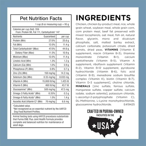 Vista 5 de Purina ONE Plus Fórmula para la salud de las articulaciones, alimento seco natural para perros con vitaminas, minerales y nutrientes añadidos