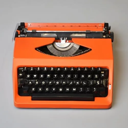 Vista 6 de Máquina de escribir manual portátil vintage, máquina de escritura de estilo retro, para escritores, herramienta de escritura creativa, diseño