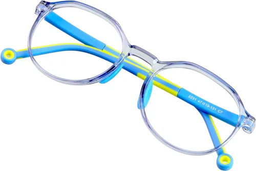 Vista 13 de VisionGlobal Lentes de bloqueo de luz azul para niños, antifatiga ocular y borrosos, gafas de computadora, antirreflejos