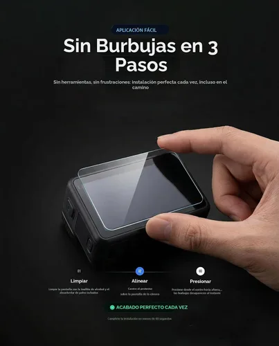 Vista 5 de iDaPro Protector de pantalla + protector de lente para DJI Action 6, 9H