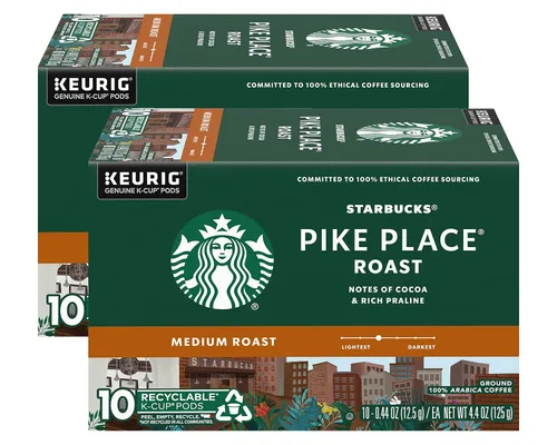 Vista 37 de Starbucks Cápsulas de café K-Cup, café de tostado medio con 2X cafeína mezcla de la casa para cafeteras Keurig, 100% arábica, 6 cajas