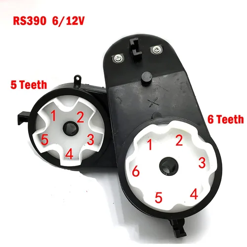 Vista 5 de SEIWEI Motor eléctrico 550/RS390 6/12V 8000-30000RPM con caja de engranajes para niños paseo en coche, SUV, pieza juguetes accesorios