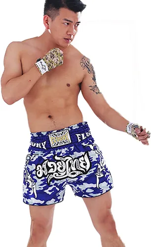Vista 4 de FLUORY Tamaño de los pantalones cortos Muay Thai XS, S, M, L, XL, 2XL, 3XL, 4XL, pantalones cortos de boxeo para hombresmujeresniños con muchos