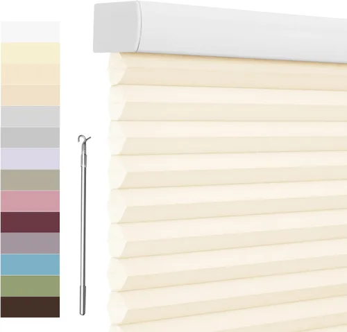 Vista 22 de Tonature Persianas Celulares de Tamaño Personalizado para Ventanas Cortinas Blackout sin Cordón Persianas Enrollables Protección UV Aislamiento