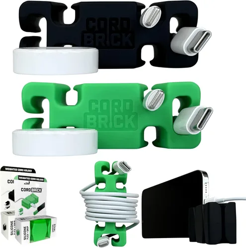Vista 28 de CordBrick Rellenos para Calcetines para Adultos Gestión de Cables Soporte de Cable con Peso Envoltorio de Cable Soporte para Teléfono - Organizador