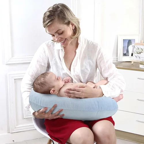 Vista 9 de LAT - Almohada de lactancia impermeable para lactancia, funda extraíble impermeable, almohadas ergonómicas para lactancia materna para bebés niños