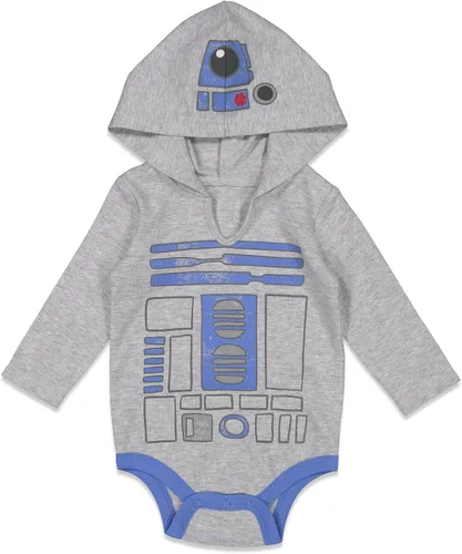 Vista 3 de STAR WARS Chewbacca R2-D2 Darth Vader - Paquete de 3 mamelucos para bebé recién nacido a bebé