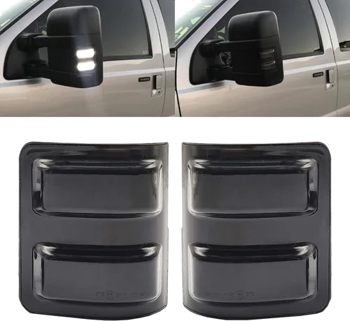 Vista 9 de Luces de posición de espejo lateral LED compatibles con FORD F250 F350 F450 F550 Super Duty 2008-2015, luz de señal de giro de espejo lateral