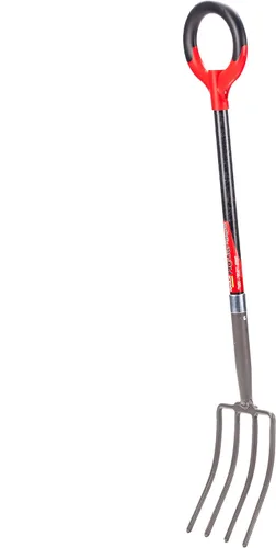 Vista 3 de Radius Garden 25311 Pro-Lite - Horquilla ergonómica de acero al carbono, color rojo
