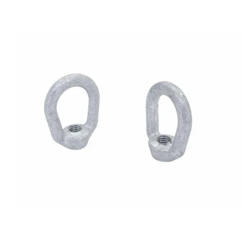 Vista 5 de 2 piezas 5/16" tuerca de ojo galvanizada sumergida en caliente con 3/8"-16 UNC grifo 1,250 libras WLL