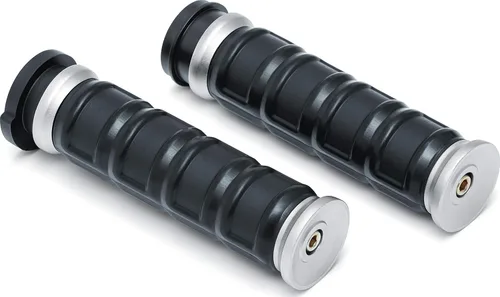 Vista 11 de Kuryakyn 6673 Dillinger Puños para control del acelerador de doble cable: motocicletas Harley-Davidson 1996-2019, negro satinado, 1 par