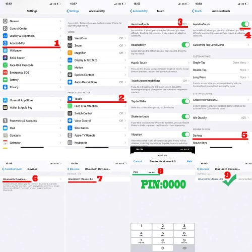 Vista 4 de Mouse Bluetooth para MacBook Pro, MacBook Air, portátil, iMac/iPad, mouse inalámbrico para MacBook Pro, MacBook Air/iMac/portátil/notebook/PC