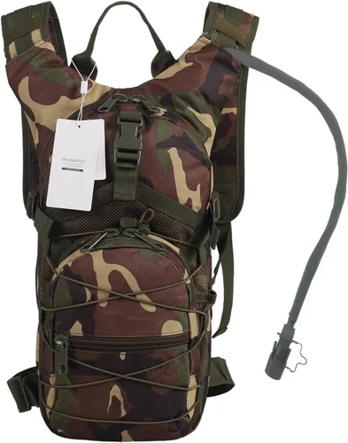 Vista 11 de Mochila de hidratación con vejiga de agua de 3L para senderismo y escalada