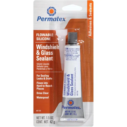 Vista 5 de Permatex 81730 silicona fluida sellador para vidrio de parabrisa, 1.5 oz, Multicolor