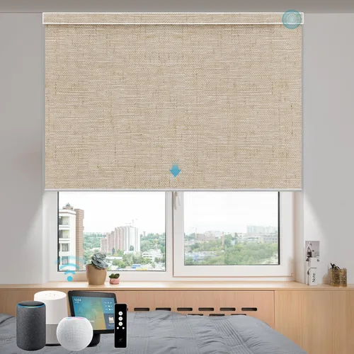 Vista 36 de SmartWings Persianas motorizadas con control remoto para ventanas, persianas enrollables Matter 100% opacas, automáticas, eléctricas inteligentes