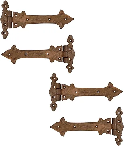 Vista 19 de Adonai Hardware Adonijah Bisagra falsa de aluminio para montaje frontal (6.5" x 12 Pack, Negro mate) para puertas de granero, puertas, armarios