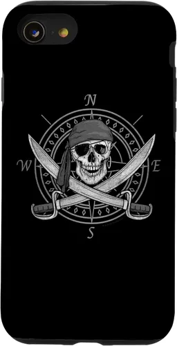 Vista 18 de Pirate Skull and Cutlasses Compass Distressed Case for iPhone 17