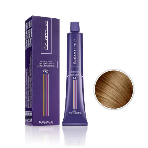 Vista 2 de Salerm Vison Crema para colorear el cabello #8.00 rubio claro, 2.3 onzas