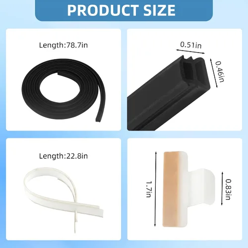 Vista 6 de 154827601 para sello de puerta de lavavajillas Frigidaire Gallery Parts Kenmore Electrolux, sello de reemplazo que incluye 809006501 junta de puerta