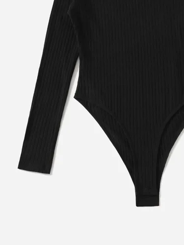 Vista 4 de SOLY HUX Women's Scoop Neck Long Sleeve Bodysuit Basic Stretch Slim Fit Jumpsuits Tops