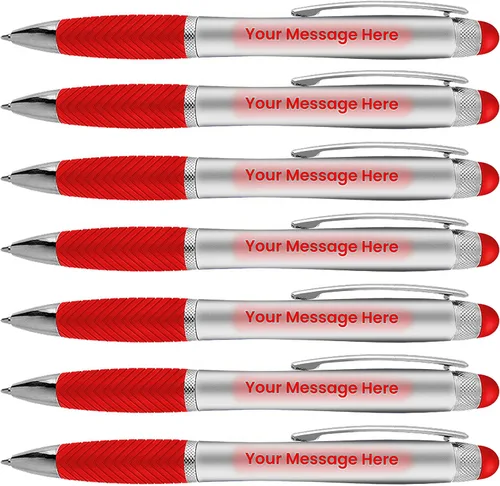 Vista 11 de Bolígrafos personalizados, paquete de 80 grabados láser sin granel, bolígrafo de 3 pulgadas, lápiz óptico y área personalizada con luz, nombre