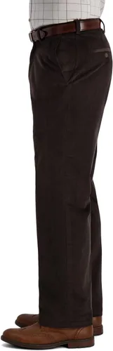 Vista 2 de Haggar Men's Corduroy Expandable Waist Classic & Straight Fit Flat Front Pant