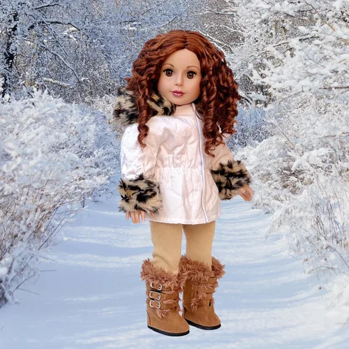 Vista 4 de Diversión de invierno: traje de 3 piezas para muñeca de 18 pulgadas